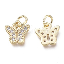Brass Micro Pave Clear Cubic Zirconia Pendants&nbsp;LS-KK-P188-N01-G