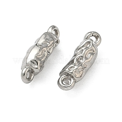 304 Stainless Steel Textured Rectangle Links Connector Charms&nbsp;STAS-D211-01B-P