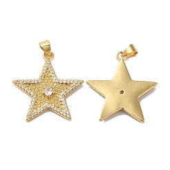 Rack Plating Brass Pave Cubic Zirconia Pendants&nbsp;KK-O142-52G