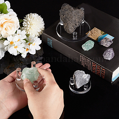 3Pcs 3 Styles Flat Round Acrylic Base Display Easel Stands&nbsp;ODIS-GA0001-59