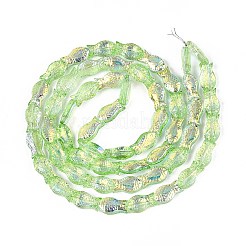 Transparency Electroplate Glass Beads Strands&nbsp;GLAA-T023-40A-11
