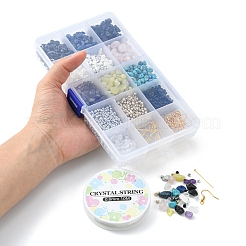 DIY Gemstone Earring Bracelet Making Kit&nbsp;DIY-YW0006-27