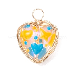 Handmade Glass Enamel Pendants&nbsp;PALLOY-JF04261-01