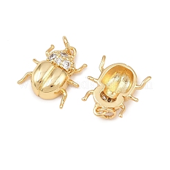 Brass Micro Pave Cubic Zirconia Pendants&nbsp;KK-G544-09G-02