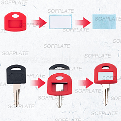 30Pcs Silicone Key Cover Cap Keychains&nbsp;AJEW-SP0004-22
