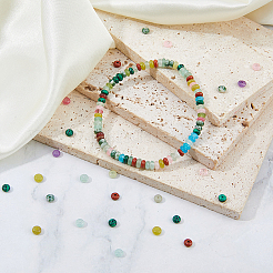 2 Strands Dyed Natural White Jade & Natural Red Jasper & Synthetic Malachite Beads Strands&nbsp;G-DC0001-67
