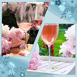 DIY Blank Wine Glass Charm Making Kit&nbsp;DIY-SC0023-79A