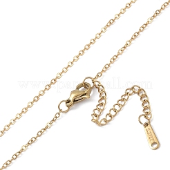 201 Stainless Steel Cable Chain Necklaces&nbsp;NJEW-P309-16B-G