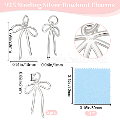 2Pcs 925 Sterling Silver Pendants&nbsp;STER-BBC0007-88