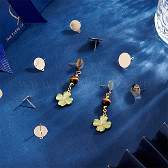 12Pcs 3 Size Brass Stud Earring Findings&nbsp;KK-BC0009-67