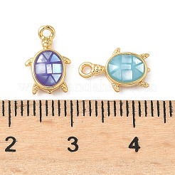 Rack Plating Brass & Shell Pendants&nbsp;KK-I357-13G