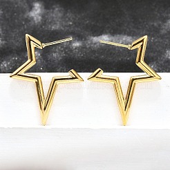 Ion Plating(IP) 304 Stainless Steel Stud Earrings for Women&nbsp;X-STAS-D084-25G