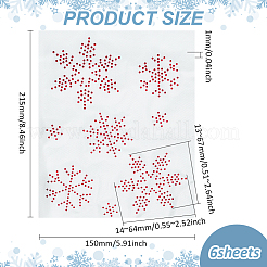 Snowflake Pattern Hotfix Rhinestones&nbsp;DIY-WH0430-205C