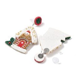 Christmas Style Glass Bead Handmade Dangle Stud Earrings for Women&nbsp;GK0516