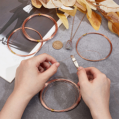 5 Rolls 4 Style Bare Copper Craft Wire&nbsp;CWIR-BC0001-43B
