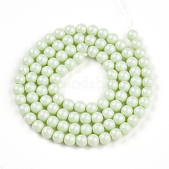 Baking Paint Pearlized Glass Pearl Bead Strands&nbsp;HY-N002-4mm-B02