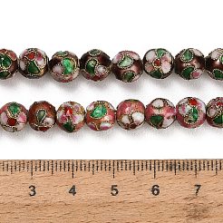 Handmade Cloisonne Brass Beads Strands&nbsp;KK-CBA6970-01