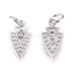 Brass Micro Pave Cubic Zirconia Charms&nbsp;KK-D159-08P