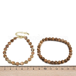 Natural & Synthetic Mixed GemstoneBeaded Bracelets Set for Women&nbsp;BJEW-G752-02G