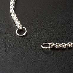 Tarnish Resistant Handmade 304 Stainless Steel Box Chains Bracelets Making Accessories&nbsp;AJEW-JB01020