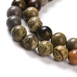 Natural Dendritic Jasper Beads Strands&nbsp;G-H1632-6MM