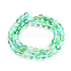Electroplate Transparent K9 Glass Beads Strands&nbsp;GLAA-L028-8mm-A04