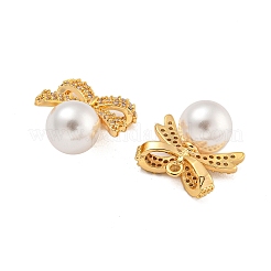 Brass Micro Pave Cubic Zirconia Charms&nbsp;KK-U036-08G
