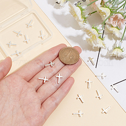20Pcs Brass Tiny Cross Charms&nbsp;KK-BC0012-57