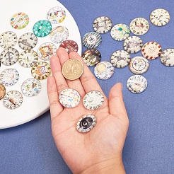 Printed Picture Glass Cabochons&nbsp;GGLA-YW0001-01B