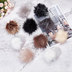 20Pcs 10 Colors Faux Fox Fur Soft Pompom Ball&nbsp;AJEW-GF0006-48