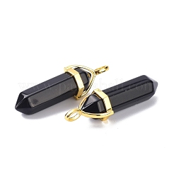 Natural Obsidian Pointed Pendants&nbsp;G-G025-01G-15