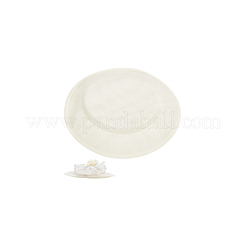 Imitation Linen Cloth Hat Fascinator Base&nbsp;AJEW-WH0314-493