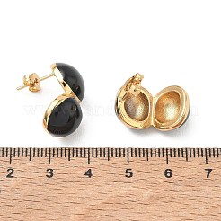 304 Stainless Steel Enamel Stud Earrings&nbsp;SA-CBA2696-32G-02