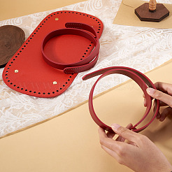 1Pc PU Leather Oval Long Bag Bottoms&nbsp;DIY-TA0015-27
