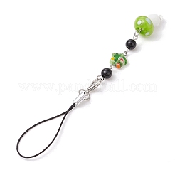 Handmade Lampwork Mushroom Mobile Straps&nbsp;HJEW-JM02290