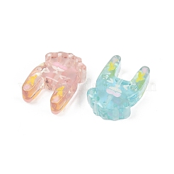 Transparent Resin Enamel Beads&nbsp;RESI-L047-12
