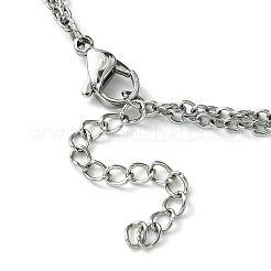 304 Stainless Steel Cable Chains Double Layer Multi-strand Bracelet&nbsp;BJEW-TA00458