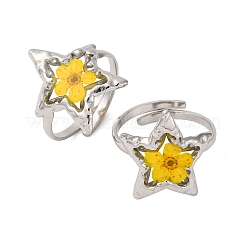 304 Stainless Steel Adjustable Open Cuff Statement Rings&nbsp;RJEW-C083-19P-01