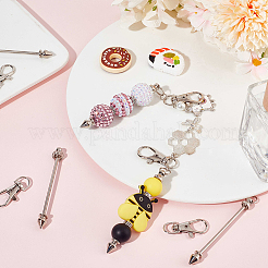 20Pcs Alloy Beadable Bar Keychain for DIY Crafts Jewelry Making&nbsp;KEYC-SC0001-14
