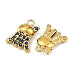 304 Stainless Steel Rhinestone Charms&nbsp;STAS-H242-05G-07