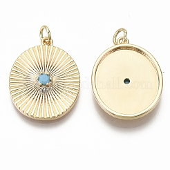 Brass Pendant Cabochon Settings&nbsp;KK-R136-014-NF
