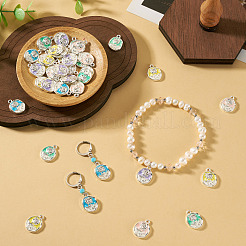 50Pcs 5 Colors Alloy Pendants&nbsp;ENAM-TA0003-93P