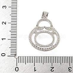 925 Sterling Silver Pendant Cabochon Settings&nbsp;STER-B005-17P