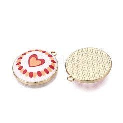 Printed Alloy Enamel Pendants&nbsp;ENAM-N072-03KCG-02