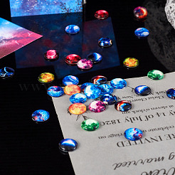 60Pcs 15 Style Glass Cabochons&nbsp;GLAA-TA0001-76