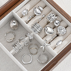 Alloy Cuff Open Rings Sets for Women&nbsp;WG801CE-01