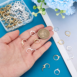 100Pcs 2 Styles 304 Stainless Steel Leverback Earring Findings&nbsp;STAS-PH0007-17