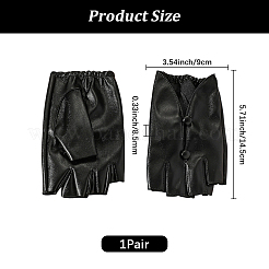 PU Leather Fingerless Gloves&nbsp;AJEW-WH20096-57A