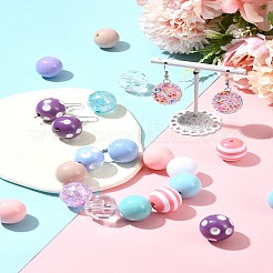 DIY Round Acrylic & Resin Jewelry Making Findings Kits&nbsp;DIY-FS0007-63