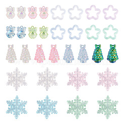 DIY Christmas Acrylic Links & Pendant Findings Kits&nbsp;DIY-TA0011-24